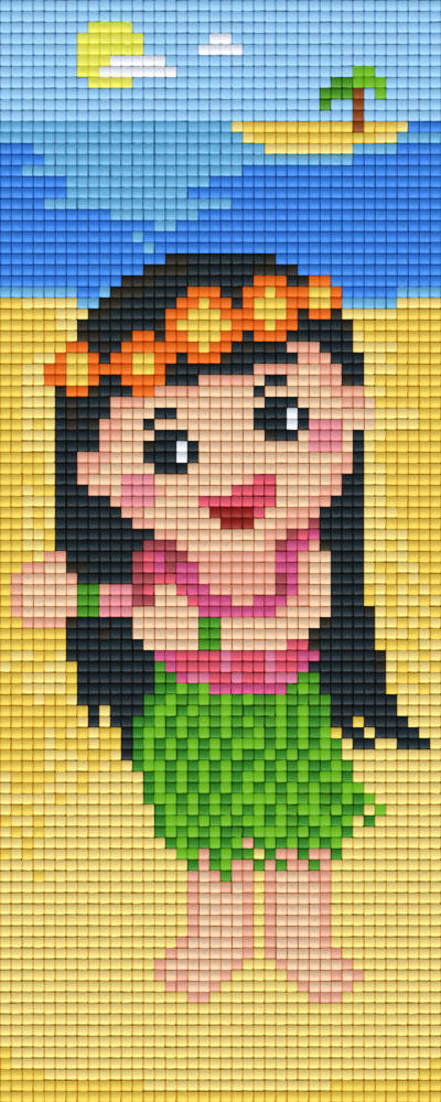 Hula Girl Two [2] Baseplate PixelHobby Mini-mosaic Art Kits